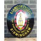 BSA motor cycles plaque émaillée