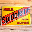 plaque émaillée Spidoleine huile pour autos