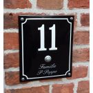 sonnette émaillée bombée avec du texte