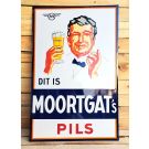 Plaque publicitaire émaillée Moortgat's Pils XL
