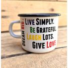 Tasse émail Life Live
