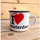 Tasse émail I love Amsterdam