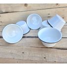 Set de 6 plateaux en émail (plats)