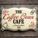 Forme nostalgique du logo de l'entreprise en émail