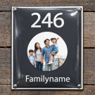 Plaque signalétique émaillée avec photo