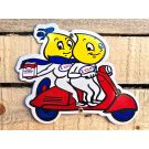 Plaque émaillée nostalgique Esso - Vespa