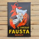 Plaque émaillée Le Chocolat Fausta