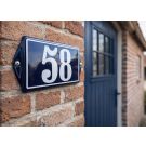 Numéro de maison en émail avec liseré
