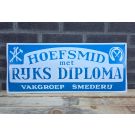 60x25 cm. Hoefsmid met Rijks Diploma