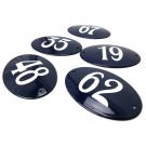 Numéro de maison émaillé modèle cloche pignon