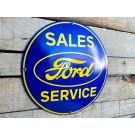 Ford Sales & Service Plaque Émaillée Vintage