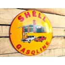 Shell Gasoline - Plaque Émaillé Vintage