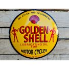 Golden Shell lubrication oil - plaque émaillée