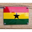 Plaque émaillée Drapeau Ghanéen