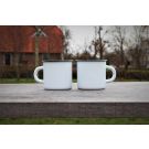 12 lourdes tasses en émail de qualité