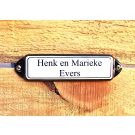 Plaque nom avec oreille couleur + cadre