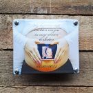 Photo de grossesse avec échographie sur plaque émaillée