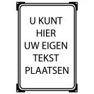 Plaque de texte 4 oreillesAvec bord et cadre - 30x40 cm