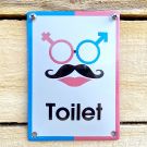 Plaque emaile toilet Neutre du genre
