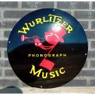 Plaque émaillée phonograph Wurlitzer music