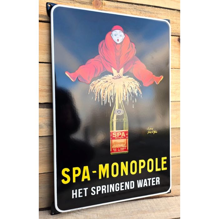 PLAQUE ÉMAILLÉE SPA monopole source boisson thermomètre 75 cm emailschilder EUR 220,00 - FR