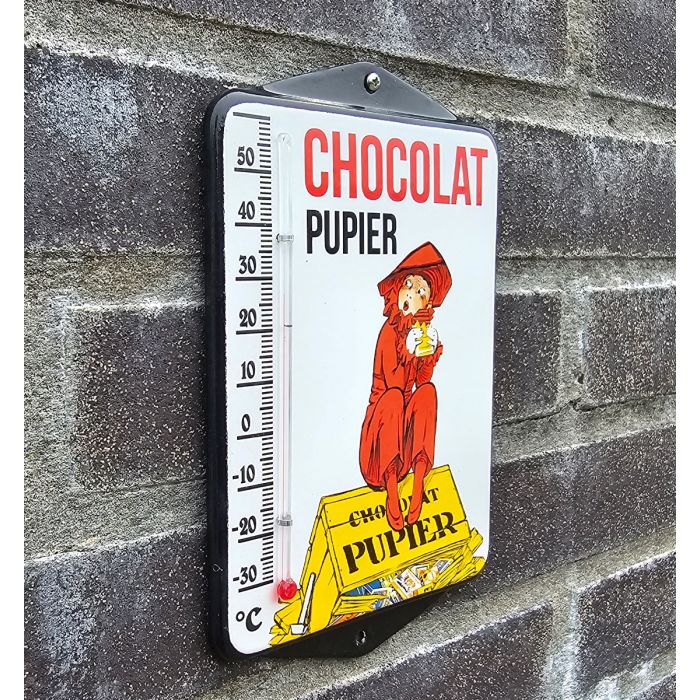 Thermomètre Mural émaillé Chocolat – Fabrication Française, 30 Cm, Aremail Emalia