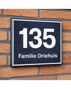 Plaque émaillée numéro de maison moderne