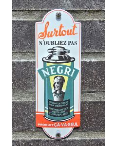 plaque émaillée de propreté Negri Chrome brillant