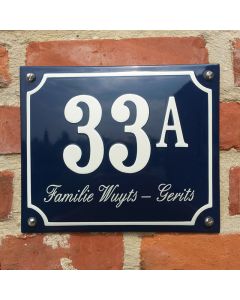 emaille huisnummer met naam