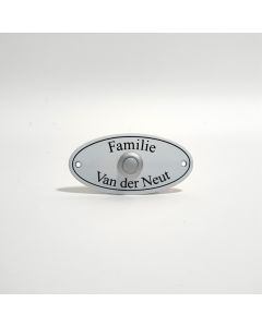 Plaque de nom avec sonnette