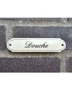Douche Plaque Émaillée Classique avec Nom