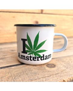 Tasse émail Vert Amsterdam