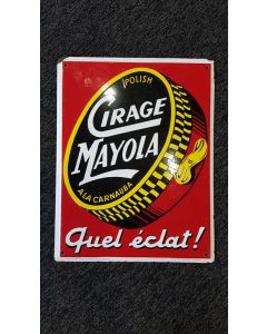 Plaque émail Cirage Mayola