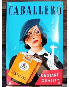 Plaque émaillée cigarettes Caballero