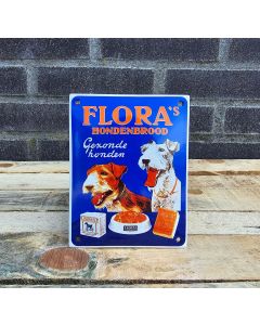 Flora plaque émaillé