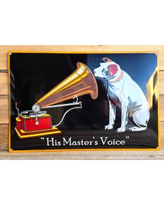 His Masters Voice plaque émaillée