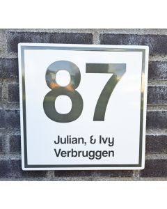 NUMÉRO DE MAISON AVEC NOM BLOOMINGDALE MODERN