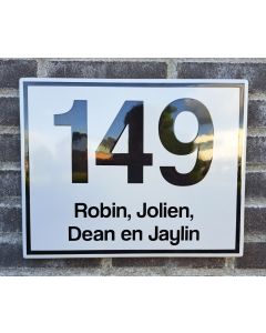 NUMÉRO DE MAISON AVEC NOM MODERN BLOOMINGDALE 