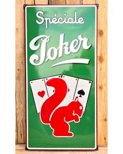 Plaques émaillées publicitaires Joker Bière