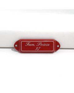 Plaque de nom avec oreille égal + cadre