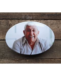 Plaque photo pour pierre tombale émaillée