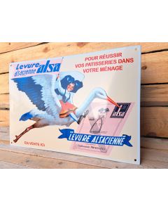Plaque Émaillée Levure Alsacienne Alsa