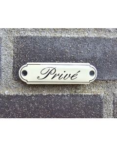 Privé Émaillée Classique avec Nom cursive