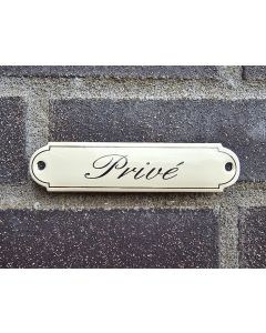 Privé Plaque Émaillée Classique avec Nom