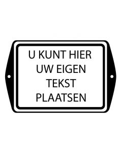 Plaque de texte 2 oreillesAvec bord et cadre - 16x12 cm