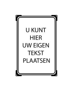 Plaque de texte 4 oreillesAvec bord et cadre - 20x30 cm