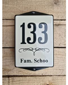 Plaque de texte 2 oreillesAvec bord et cadre - 12x16 cm