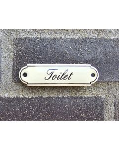 Toilet Émaillée Classique avec Nom cursive