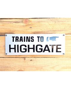 "Trains to highgate" email
