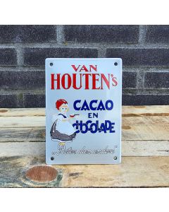 Van Houten Cacao en Chocolade plaque émaillé
